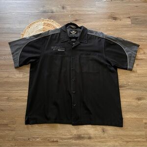 HARLEY-DAVIDSON Mens Short Sleeve Button Down Shirt